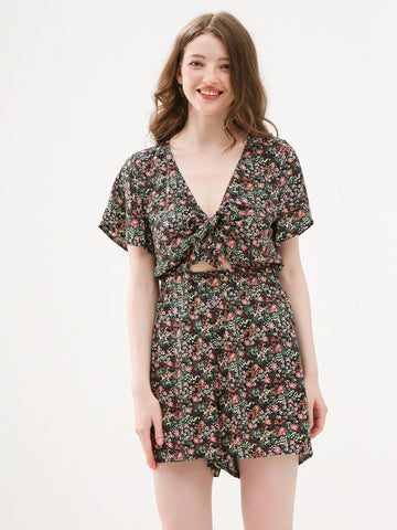 Floral Print Romper - Shopmossrose